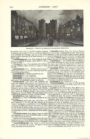 LAMINA ESPASA 39595: Puerta de la ciudad de Canterbury