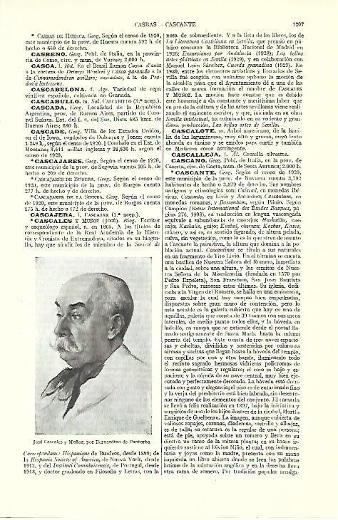 LAMINA ESPASA 39615: Jose Cascales y Muñoz, por Pantorba