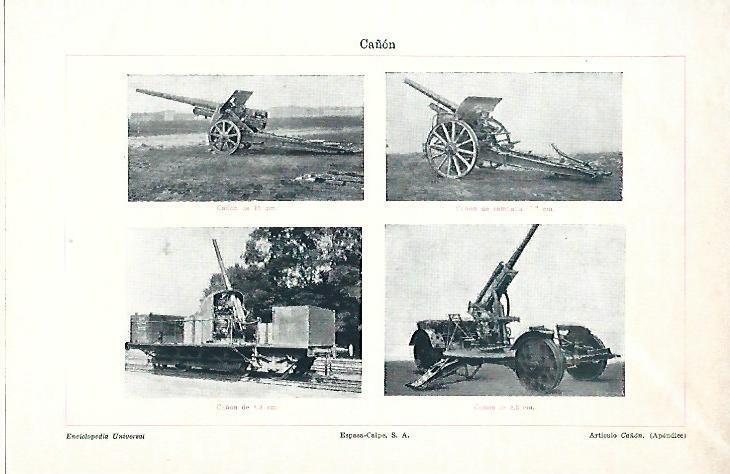 LAMINA ESPASA 39598: Tipos de cañon