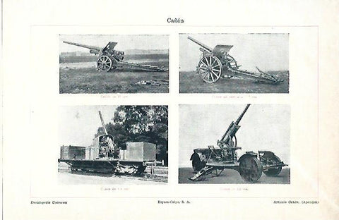 LAMINA ESPASA 39598: Tipos de cañon