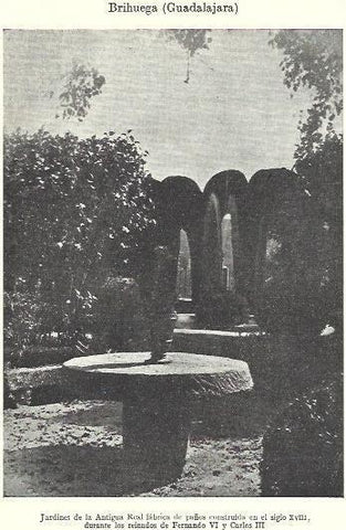 LAMINA ESPASA 39559: Jardines de la Real Fabrica de Paños en Brihuega, Guadalajara