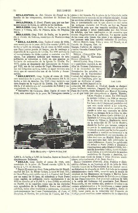 LAMINA ESPASA 39506: Luis Bellos e Iglesia de San Jose en Bello Horizonte, Brasil