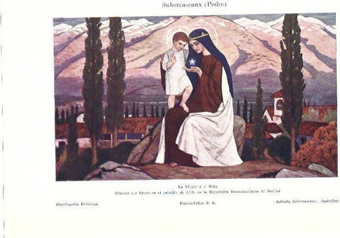 LAMINA ESPASA 39495: La Virgen y el Niño, por P. Subercaseaux