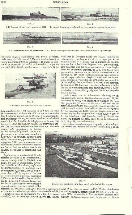 LAMINA ESPASA 39496: Submarinos El Surcoul y Fieramosca