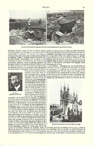 LAMINA ESPASA 39502: Bombardeos en Lieja y Ayuntamiento de Lovaina