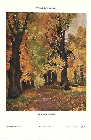 LAMINA ESPASA 39554: En el parque de Weimar, por F. Brandel