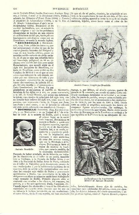 LAMINA ESPASA 39549: Anatole France, croquis de Bourdelle