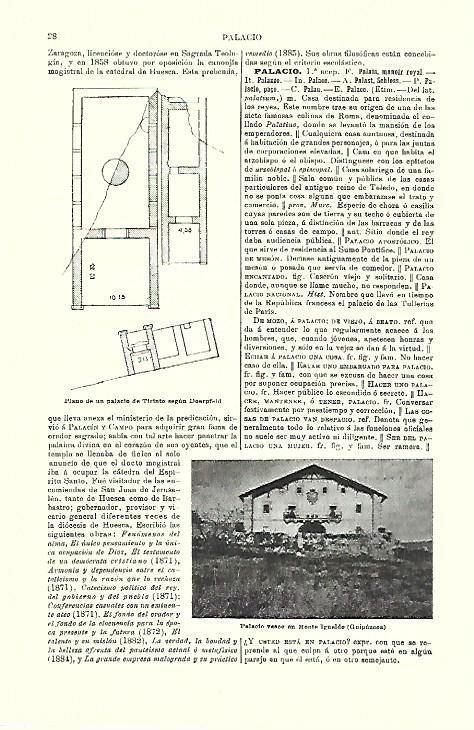 LAMINA ESPASA 39631: Palacio en Monte Igualdo, Guipuzcoa