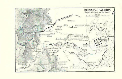 LAMINA ESPASA 39729: Plano de las ruinas de Palmira, Siria