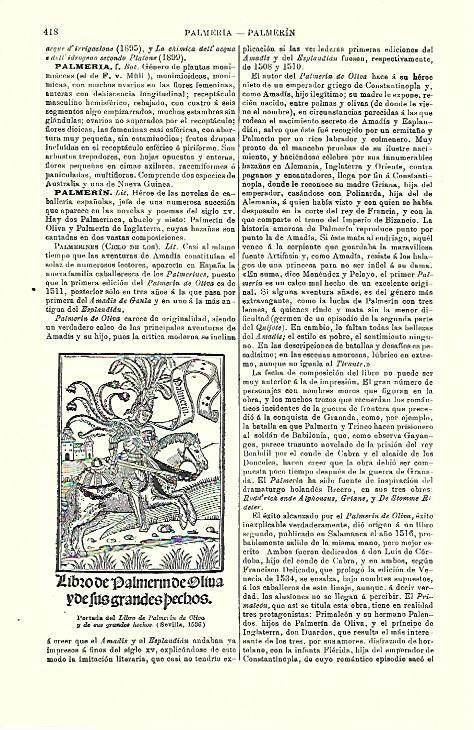 LAMINA ESPASA 39718: Libro de Palmerin de Oliva