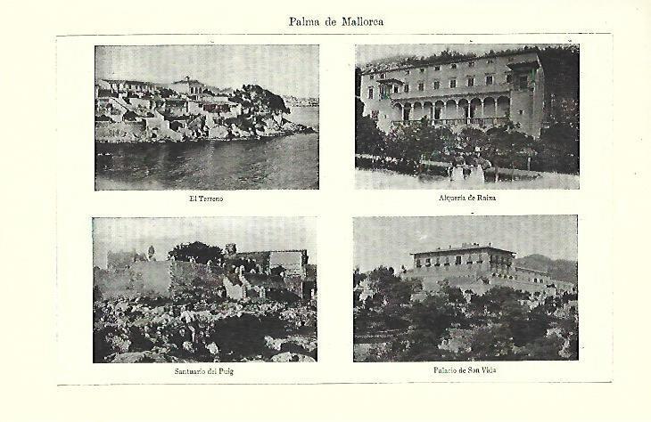 LAMINA ESPASA 39702: El Terreno, Alqueria de Raixa, Santuario del Puig y Palacio de Son Vida en Palma de Mallorca