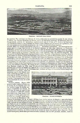 LAMINA ESPASA 39757: Escuelas y manicomio de Pamplona