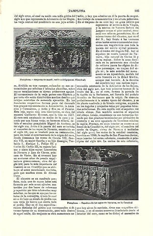 LAMINA ESPASA 39755: Arqueta de Marfil y sepulcro de los reyes de Navarra en la catedral de Pamplona