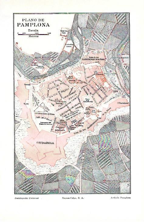 LAMINA ESPASA 39751: Plano de Pamplona