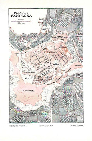 LAMINA ESPASA 39751: Plano de Pamplona