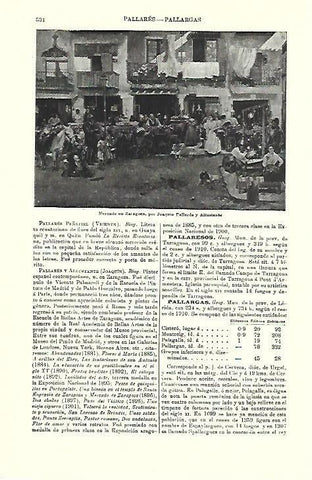 LAMINA ESPASA 39745: Mercado de Zaragoza, por Joaquin Pallares