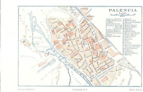 LAMINA ESPASA 39662: Plano de Palencia