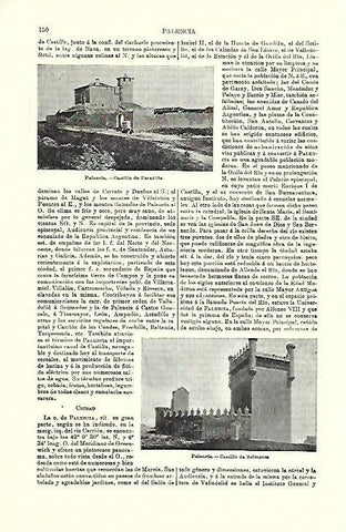 LAMINA ESPASA 39660: Palacios de Belmonte y Paradilla en Palencia
