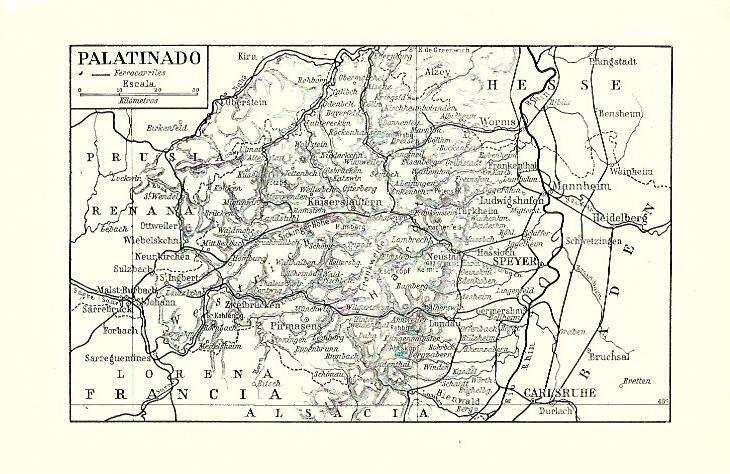 LAMINA ESPASA 39653: Mapa del Palatinado