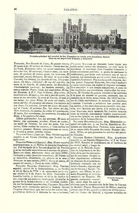 LAMINA ESPASA 39636: Hospital de San Francisco de Paula en Madrid