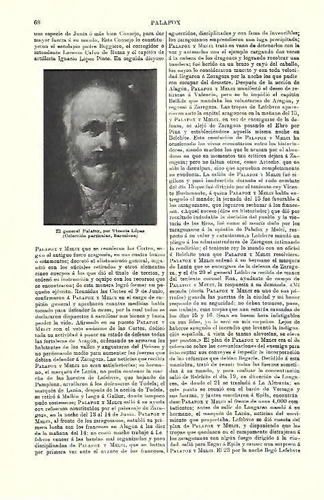 LAMINA ESPASA 39642: El general Palafox, por Vicente Lopez
