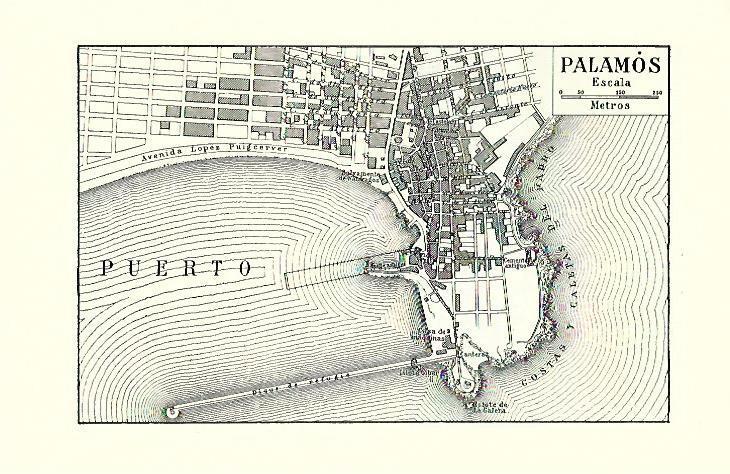 LAMINA ESPASA 39645: Plano de Palamos, Girona