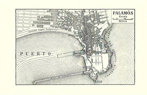 LAMINA ESPASA 39645: Plano de Palamos, Girona