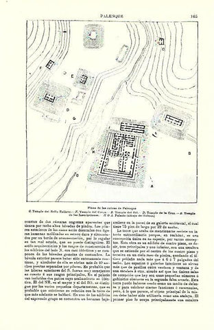LAMINA ESPASA 39666: Plano de las ruinas de Palenque
