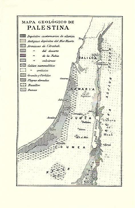 LAMINA ESPASA 39688: Mapa geologico de Palestina