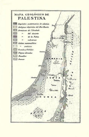 LAMINA ESPASA 39688: Mapa geologico de Palestina