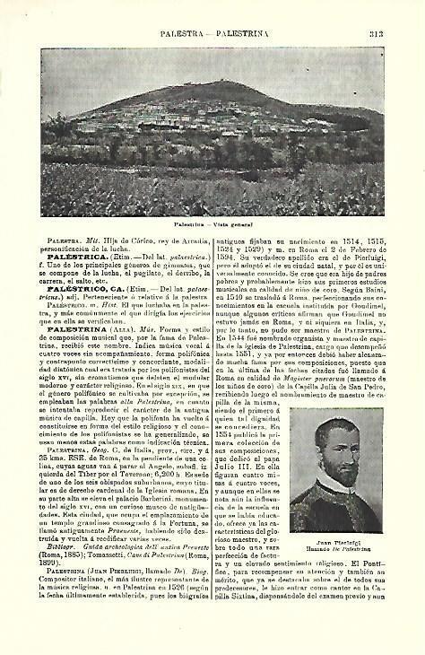 LAMINA ESPASA 39691: Vista de Palestina y Juan Perluigi