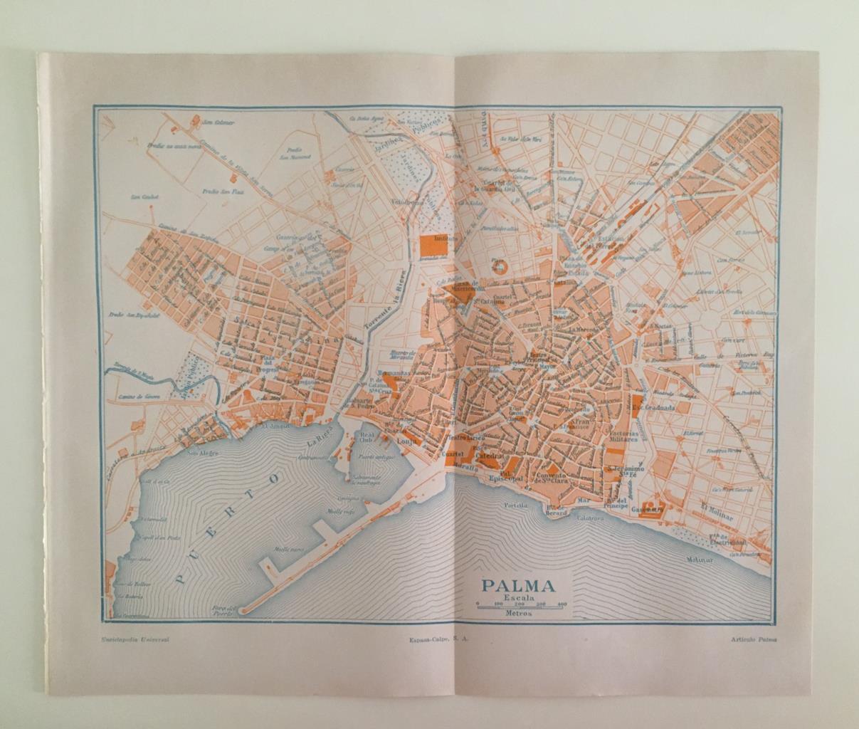 LAMINA ESPASA 39695: Plano de Palma de Mallorca
