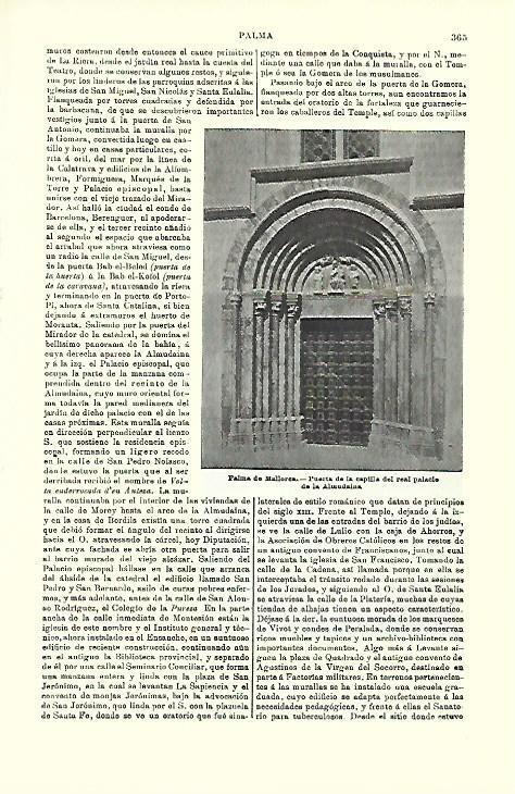 LAMINA ESPASA 39698: Puerta Capilla Real de la Almudeina de Palma de Mallorca