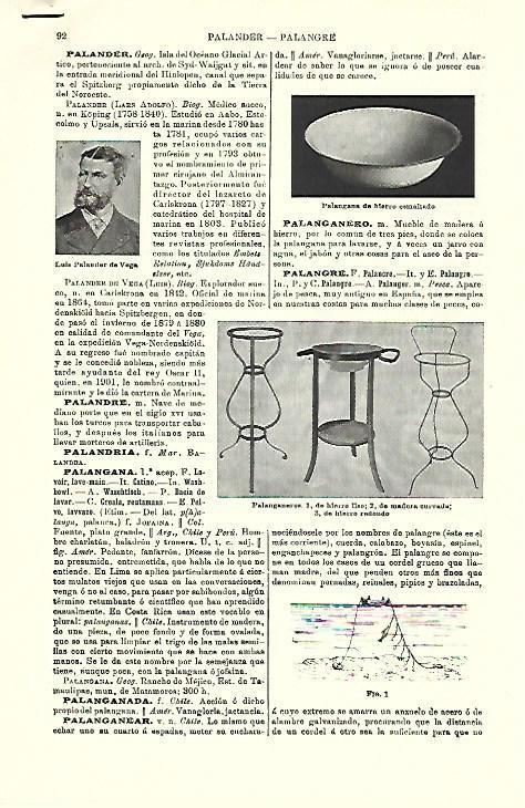LAMINA ESPASA 39678: Tipos de palangana