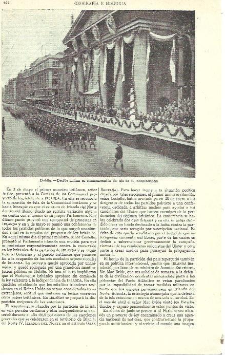 LAMINA ESPASA 39305: Desfile militar en Dublin