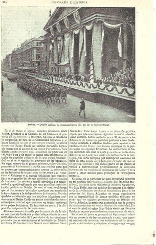 LAMINA ESPASA 39305: Desfile militar en Dublin