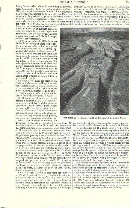 LAMINA ESPASA 39300: Vista aerea de Los Alamos en Estados Unidos