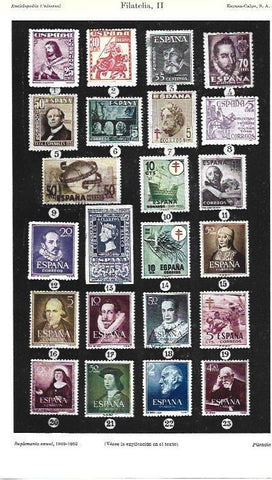 LAMINA ESPASA 39281: Sellos de España de la decada de 1940