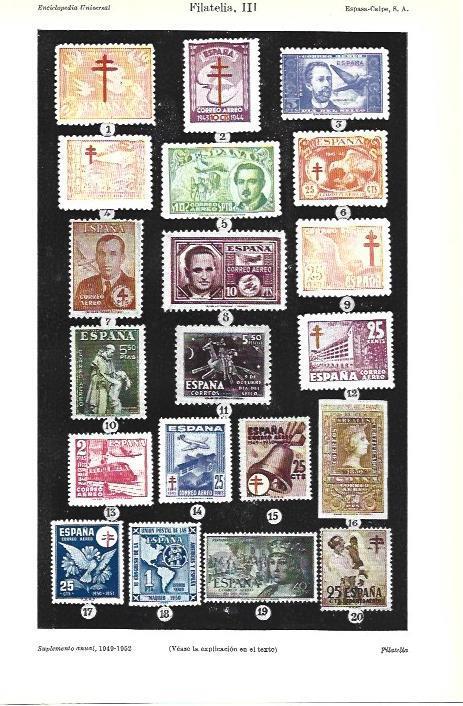 LAMINA ESPASA 39282: Sellos de España entre 1944-1951