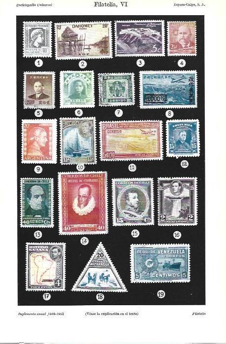 LAMINA ESPASA 39285: Sellos del mundo de 1950