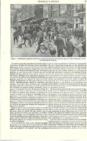 LAMINA ESPASA 39290: Manifestacion en Belgica
