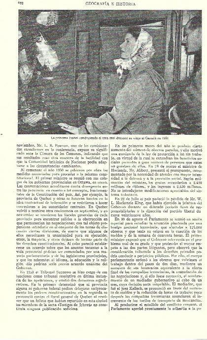 LAMINA ESPASA 39294: La princesa Isabel de Inglaterra conduciendo el tren real