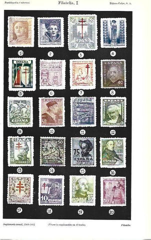 LAMINA ESPASA 39280: Filatelia de España años 1940