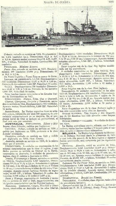 LAMINA ESPASA 39318: Crucero La Argentina