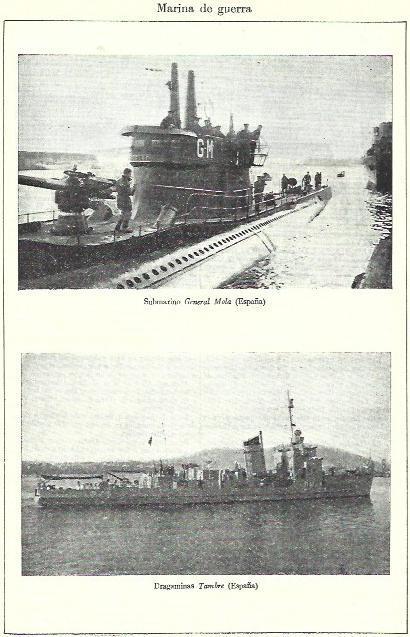 LAMINA ESPASA 39320: Submarino General Mola y drgaminas Tambre