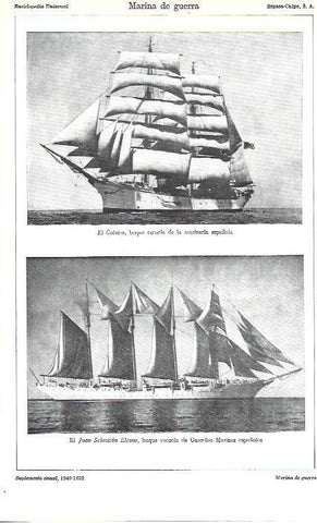 LAMINA ESPASA 39322: El Galatea y el Juan Sebastian Elcano