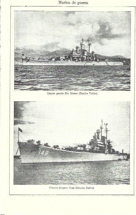 LAMINA ESPASA 39324: Cruceros Des Moines y el Newport News