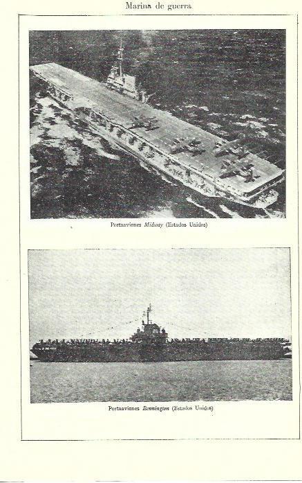 LAMINA ESPASA 39325: Portaaviones Midway y Bennigton
