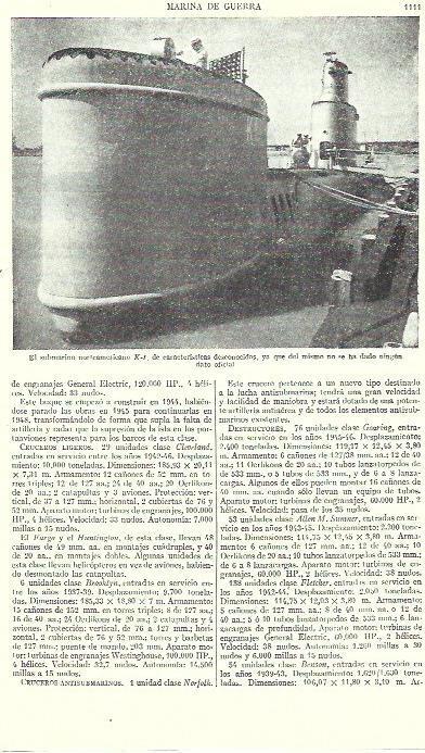 LAMINA ESPASA 39326: Submarino K-1 de Estados Unidos