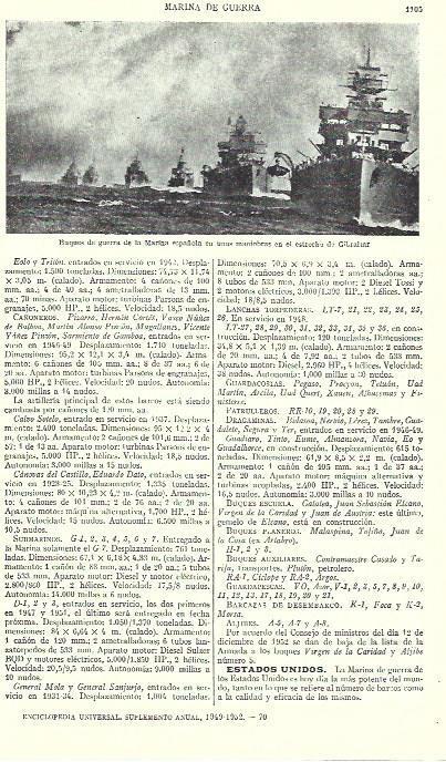 LAMINA ESPASA 39323: Buques de guerra de España